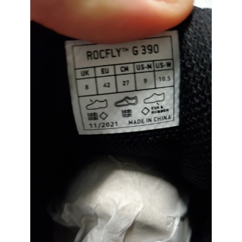 Inov-8 RocFly G 390 Boots Mens 9 Black Blue Running Hiking‎ Ankle Boot